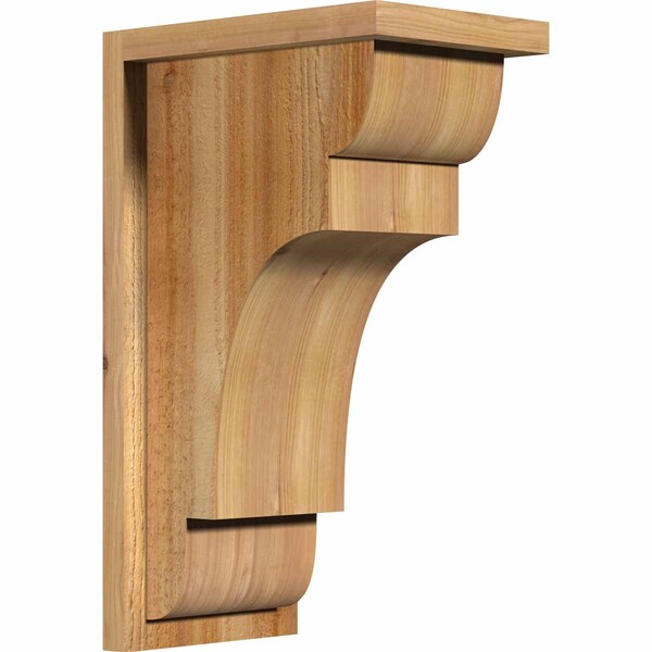 Ekena Millwork New Brighton Rough Sawn Corbel w/Backplate, Western Red Cedar, 8"W x 12"D x 20"H COR08X12X20NEB01RWR - main